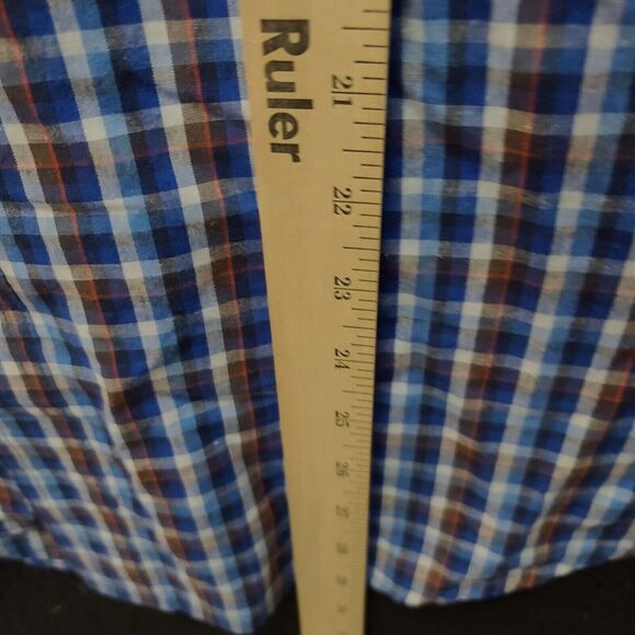 Chaps Mens Button Up Shirt Multi-Color Size Large Cotton Blend Logo Long Sleeve - Picture 4 of 12